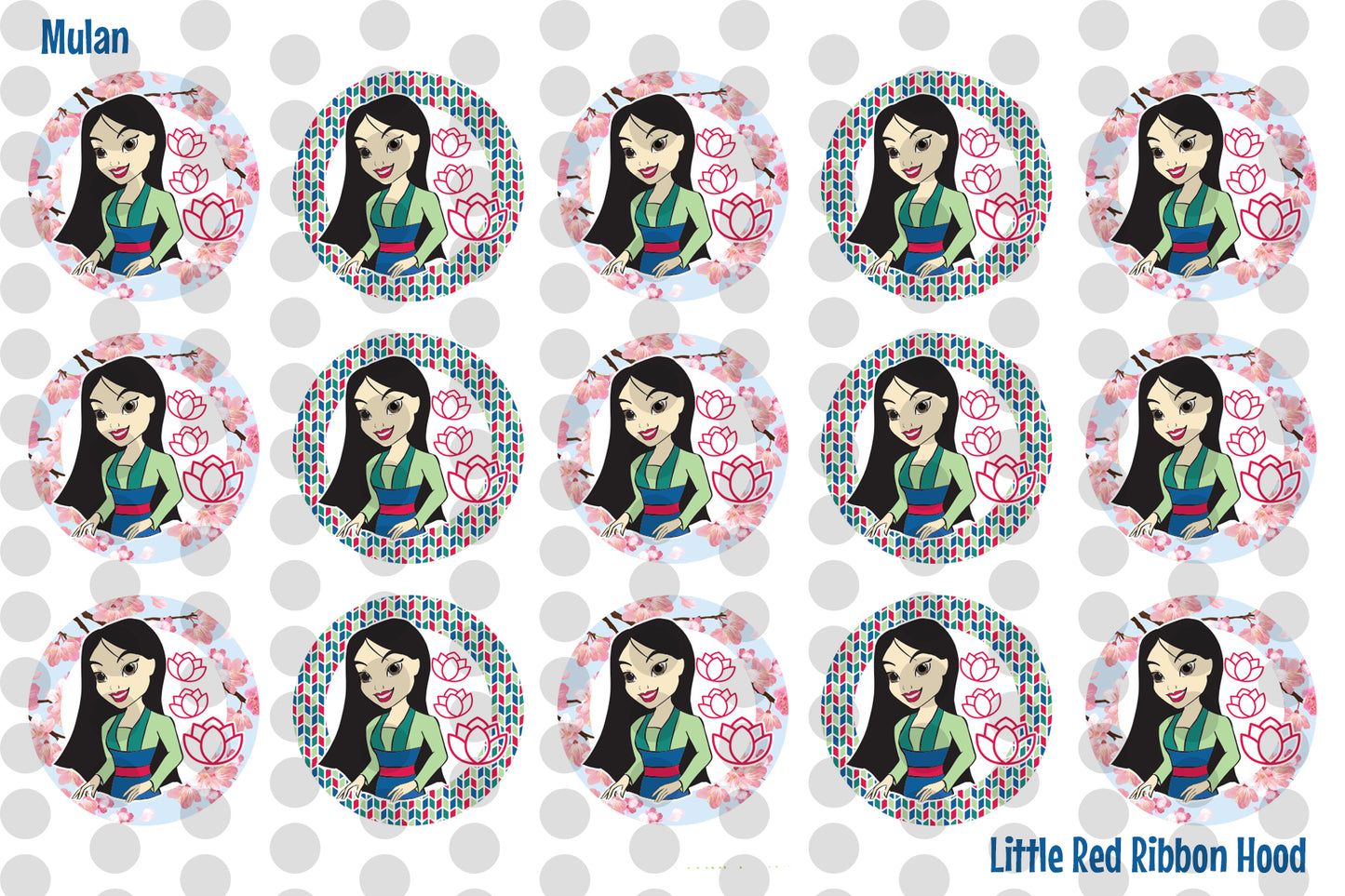 Printable Bottle Cap Images Mulan