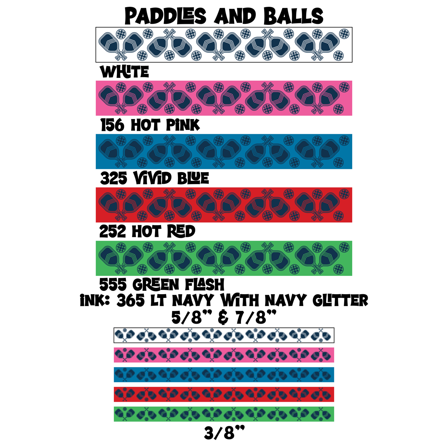 Paddles and balls
