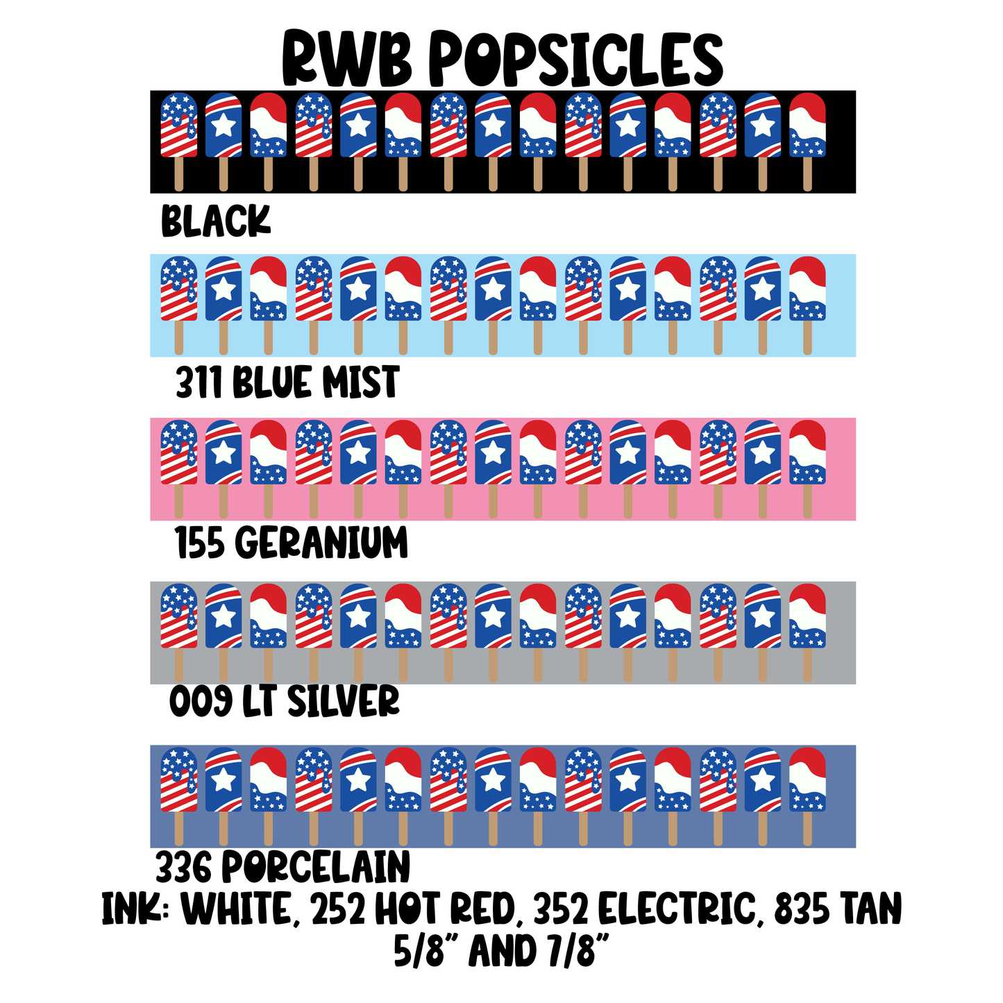 RWB Popsicles