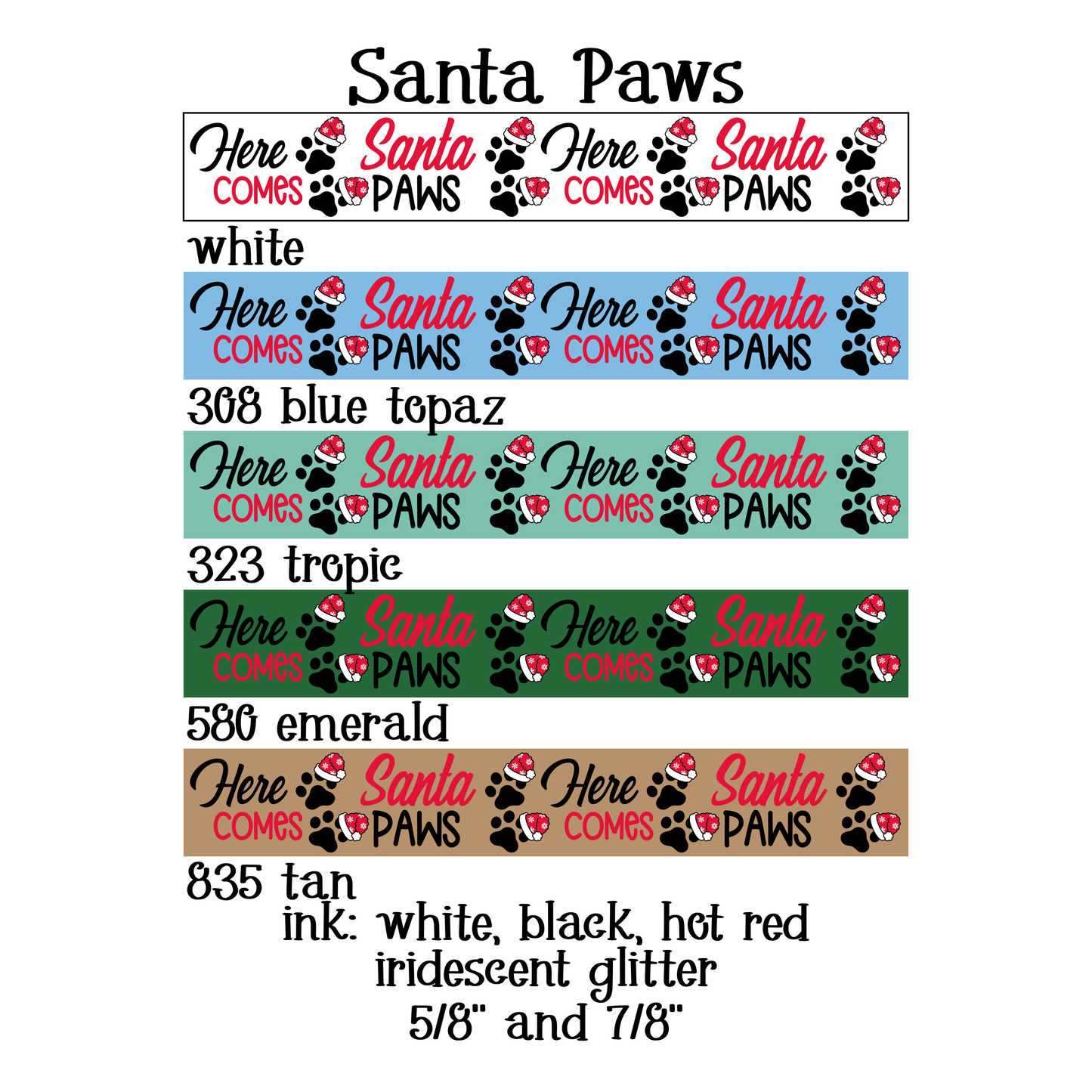 Santa Paws 7/8"