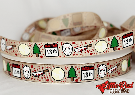 5 Yards 7/8" Friday the 13th Ribbon