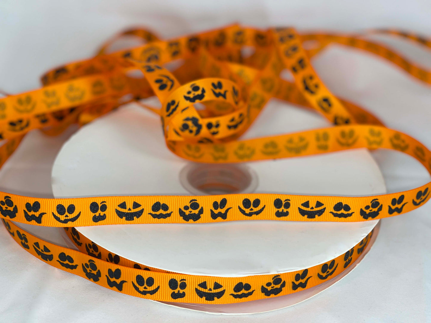 5 yards 5/8" Jack-O-Lantern Faces
