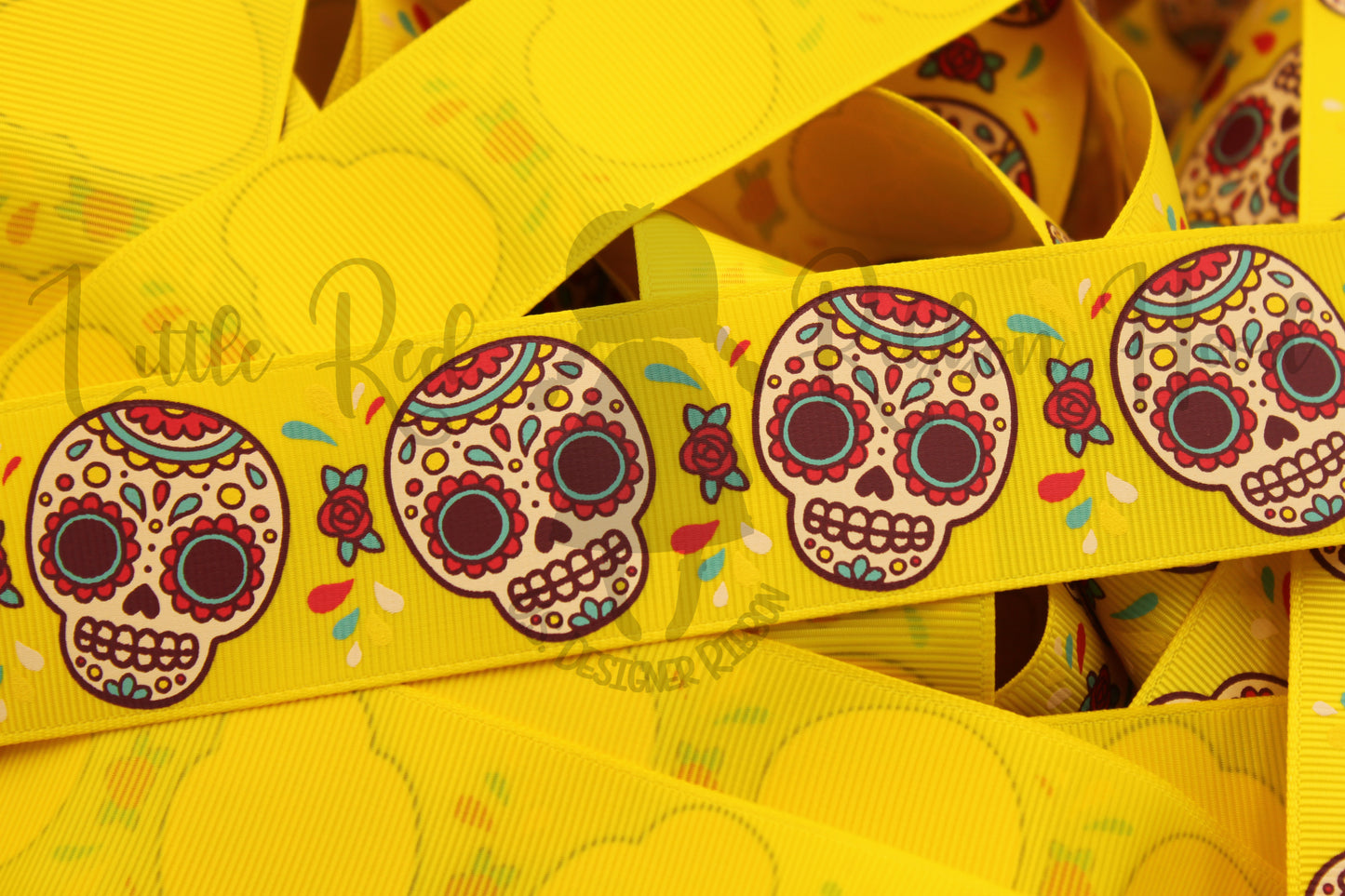 5 Yards 1.5" Sugar Skull Ribbon