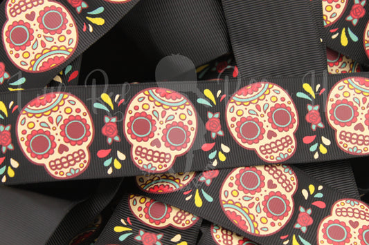 5 Yards 1.5" Sugar Skull Ribbon