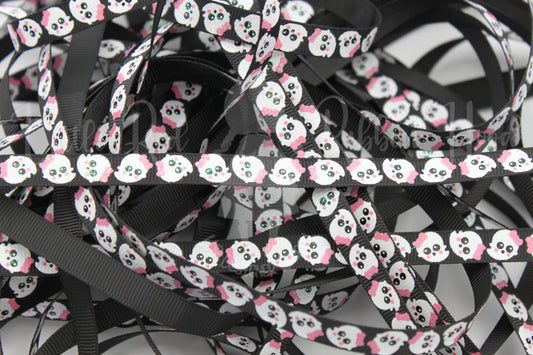 5 yards 3/8" Cute Girl Ghosts