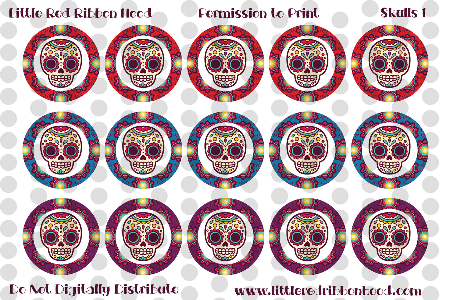 Bottle Cap Images Sugar Skulls 1